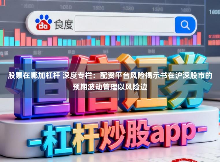 股票在哪加杠杆 深度专栏：配资平台风险揭示书在沪深股市的预期波动管理以风险边
