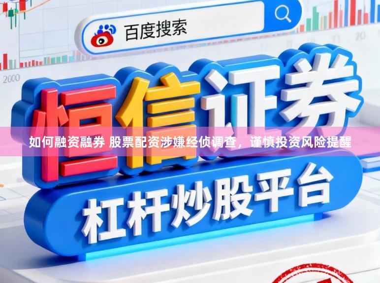 如何融资融券 股票配资涉嫌经侦调查，谨慎投资风险提醒